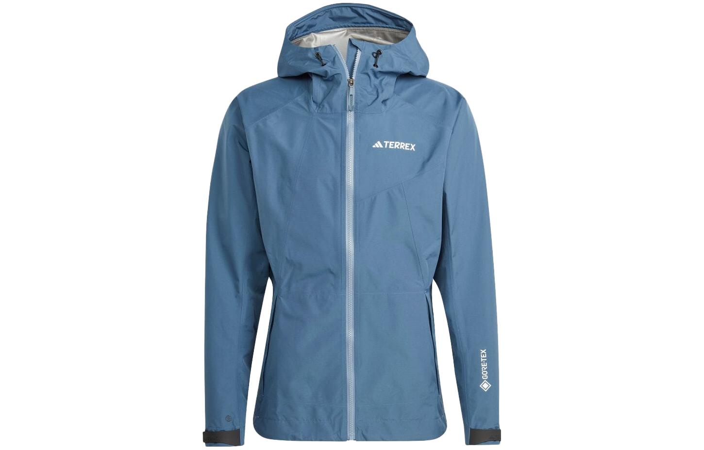 adidas Blue Waterproof Windproof Breathable Hooded Jacket HN2908