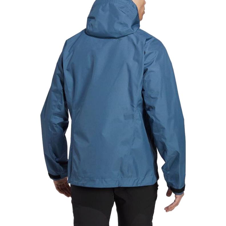 Shop adidas Jaket Biru Anti Air Angin dengan Hoodie Tahan Napas HN2908