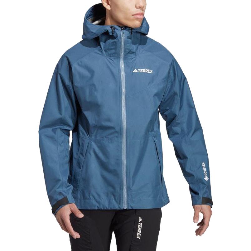 Purchase adidas Jaket Biru Anti Air Angin dengan Hoodie Tahan Napas HN2908