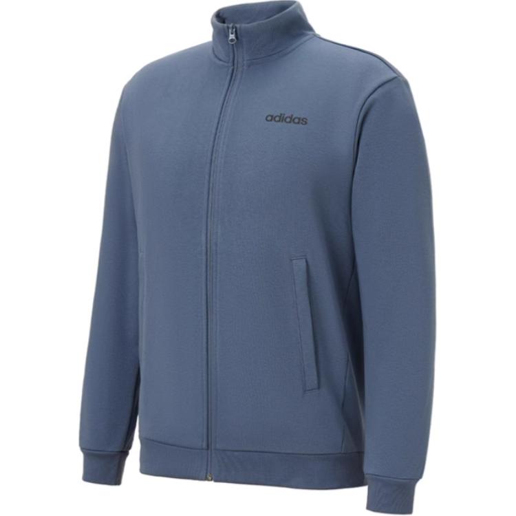 adidas Blue Zip-Up Sports Casual Long-Sleeve Jacket JM2239