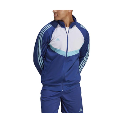 adidas Blue Zip-Up Striped Long-Sleeve Jacket HS7490