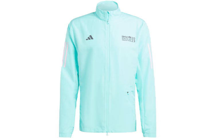 adidas BMW Berlin Marathon 2023 Legends Retro Colorblock Track Jacket Blue Men IN1334