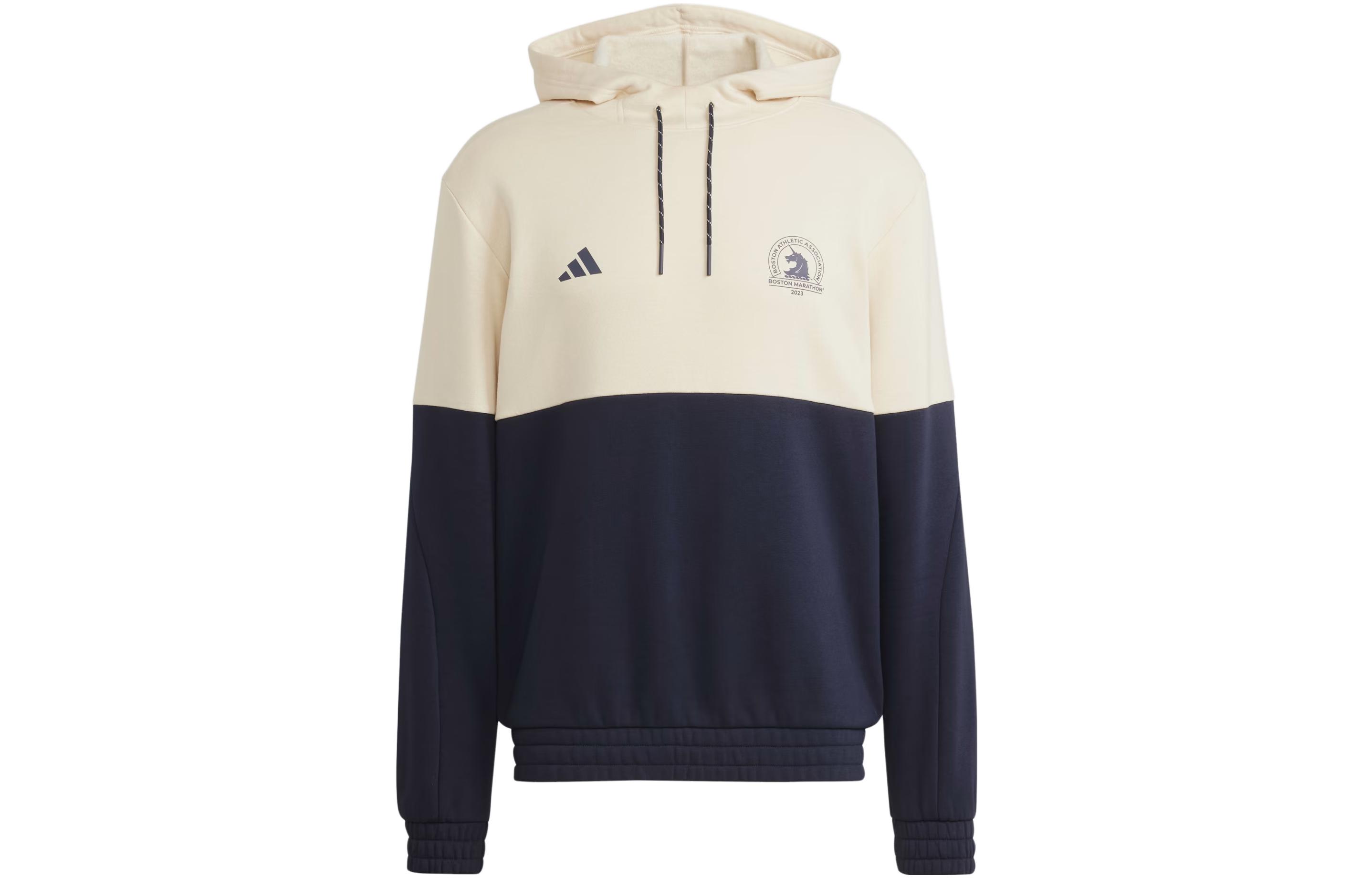 adidas Boston Marathon 2023 Made With Nature Running Hoodie Beige HY3314