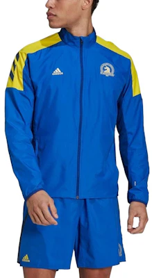 adidas Jaket Track Boston Marathon Retro Colorblock Pria Biru GQ8331 Lookbook adidas Jaket Track Boston Marathon Retro Colorblock Pria Biru GQ8331
