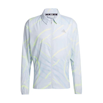 adidas Break The Norm Pattern Running Jacket Halo Silver Long Sleeve IK4983