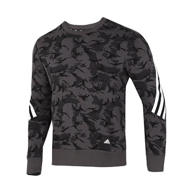 adidas Breathable Casual Pullover Sweatshirt Grey H44168