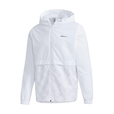 adidas BRLV WB 2 Logo Printed Windbreaker Jacket - White GK1512