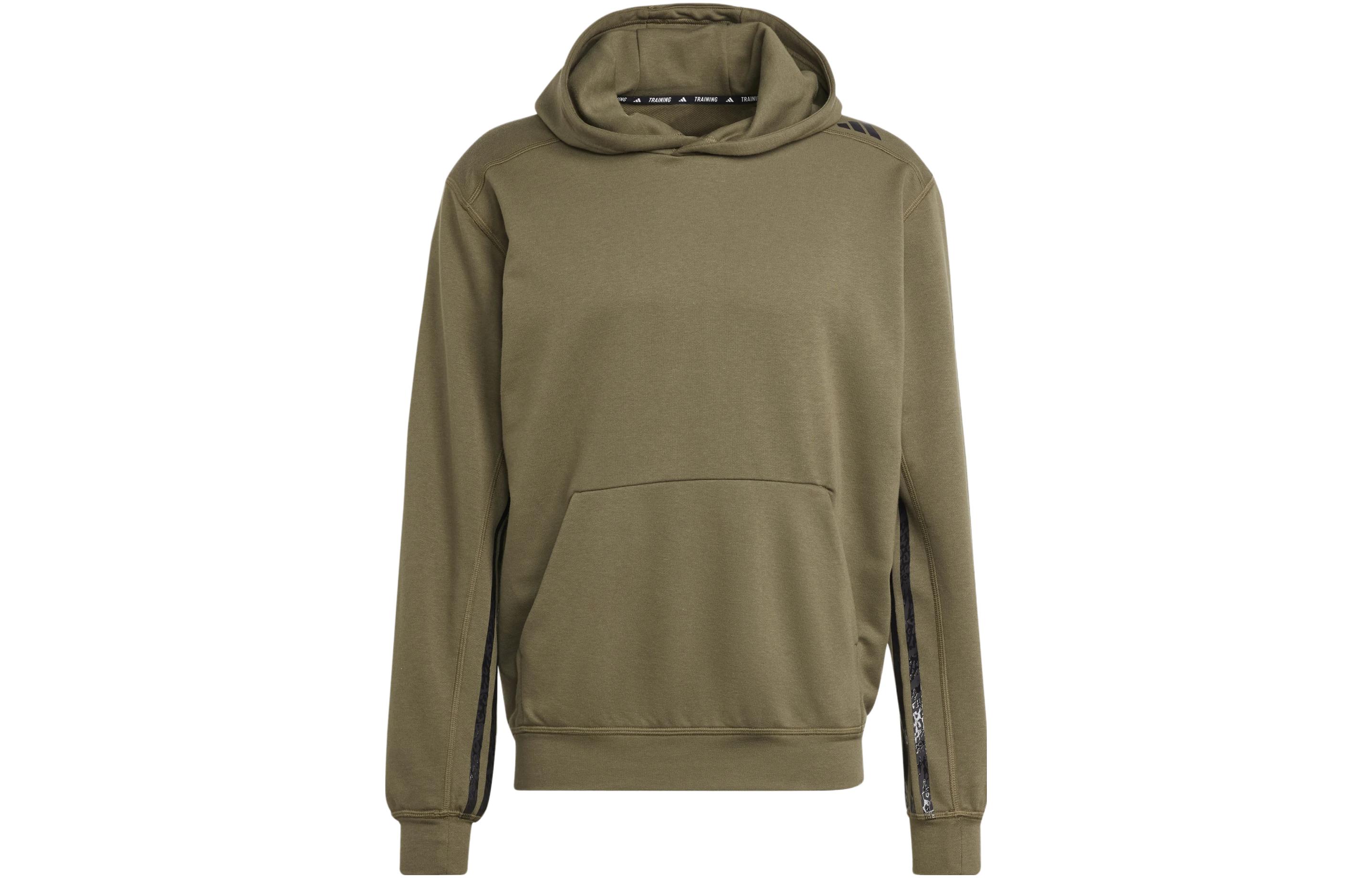 adidas Brown Hoodie with Solid Letter Logo Print IM1296