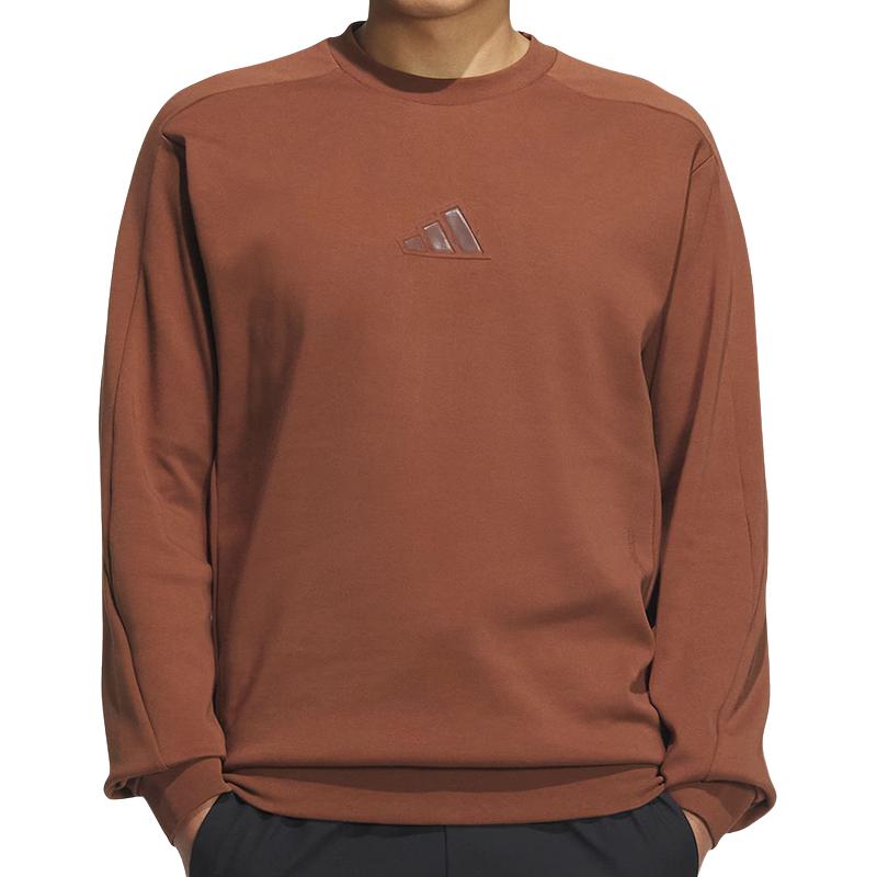 adidas Brown Logo Crewneck Sweatshirt JZ8421