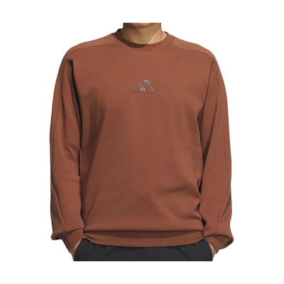 adidas Brown Logo Crewneck Sweatshirt JZ8421