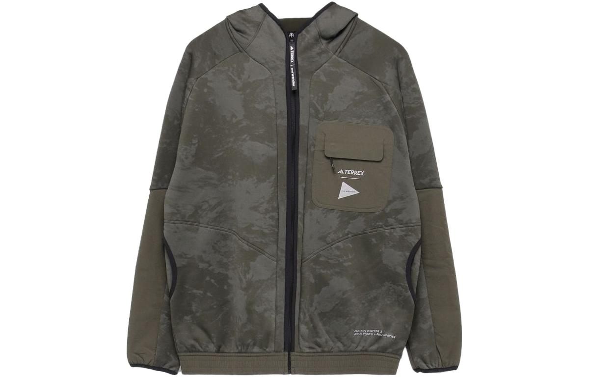 adidas Brown Patchwork Zip-Up Hoodie Jacket Japan Edition HR7140-JAPAN
