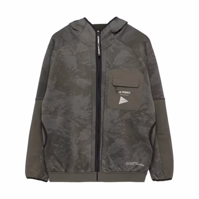 adidas Brown Patchwork Zip-Up Hoodie Jacket Japan Edition HR7140-JAPAN