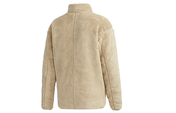 adidas Brown Solid Color Casual Sport Warm Stand Collar Jacket GL7418 圖 3