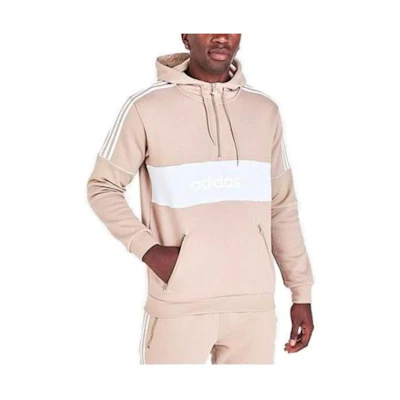 adidas Brown Striped Solid Color Hoodie Long Sleeve HR4693-267