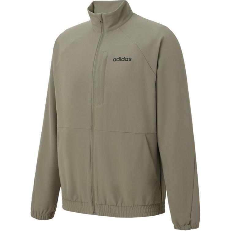 adidas Brown Windproof Utility Stand Collar Jacket Long Sleeve Casual Wear JM2244