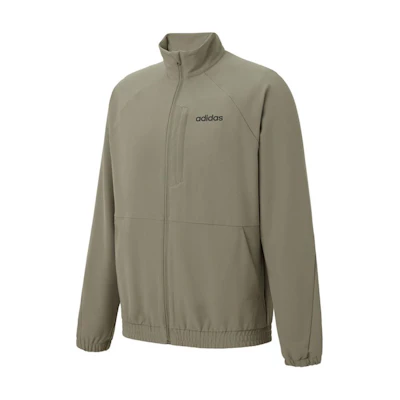 adidas Brown Windproof Utility Stand Collar Jacket Long Sleeve Casual Wear JM2244