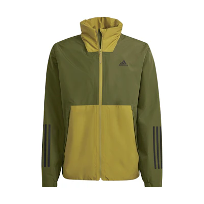 adidas BSC 3-Stripes RR Jacket Green Long-Sleeve Logo Patchwork Coat HG8769