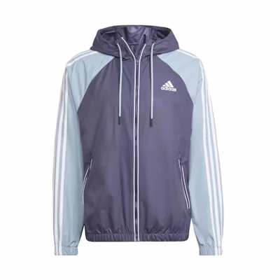 adidas BSC Classic 3-Stripes Drawstring Zip Hoodie Jacket Blue () H65777