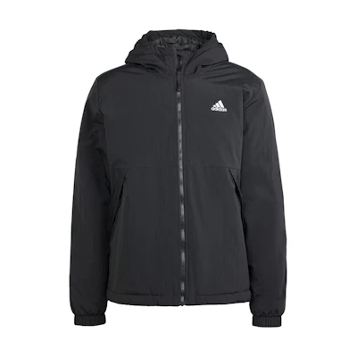 adidas BSC Sturdy Insulated Hooded Jacket Black with 3-Stripes Logo IN1918