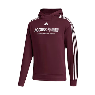 adidas Burgundy Pullover Hoodie with Letter Print Design IK8755