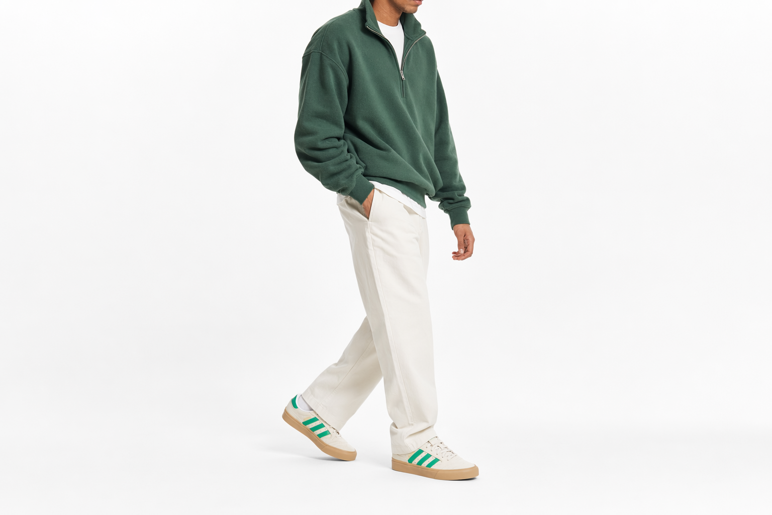 Order adidas Busenitz Vulc II 米白/庭院綠/天然橡膠 HQ7530