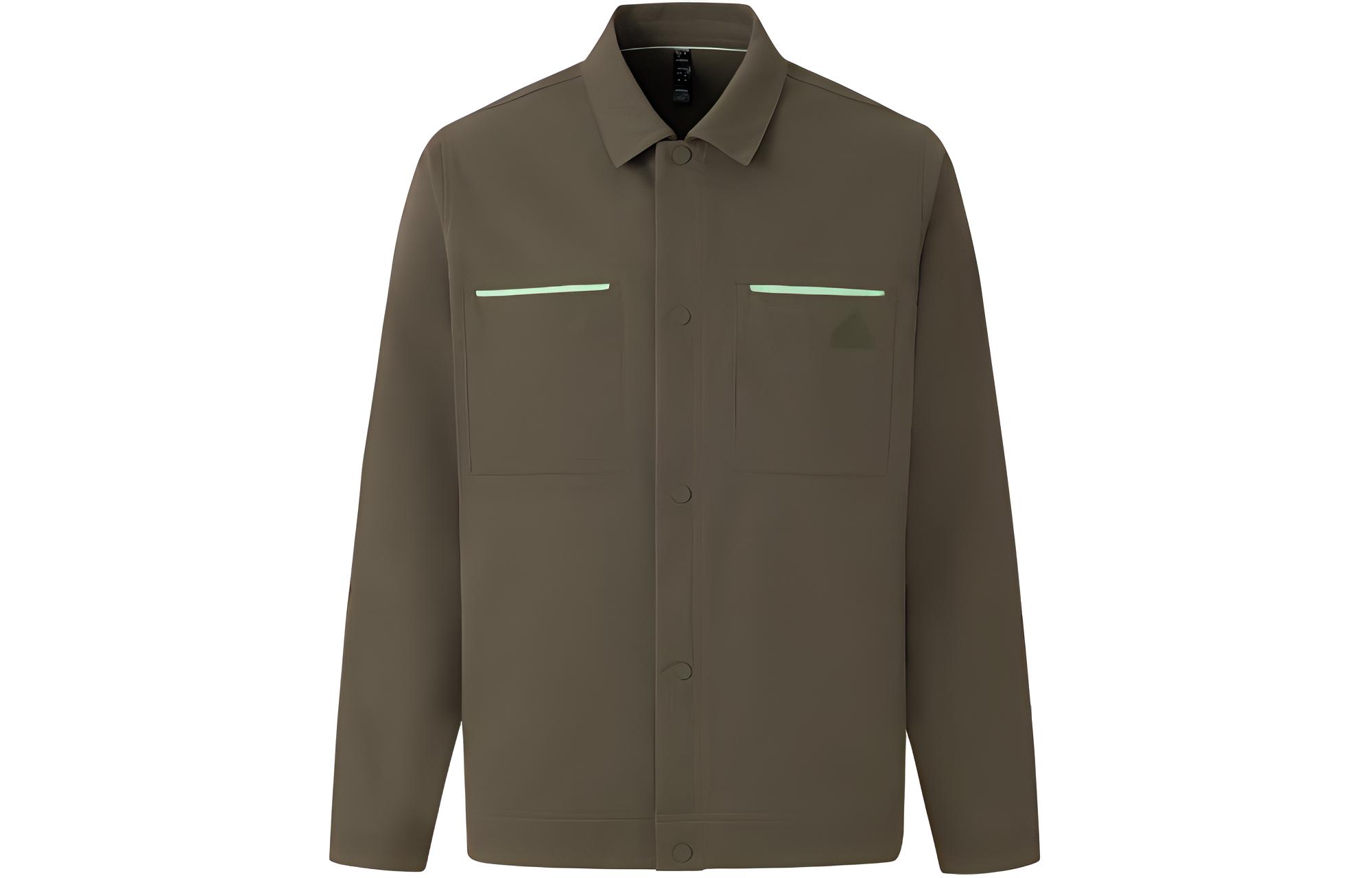 adidas Business Casual Woven Jacket Multicolor Olive Green Casual Coat JE8592
