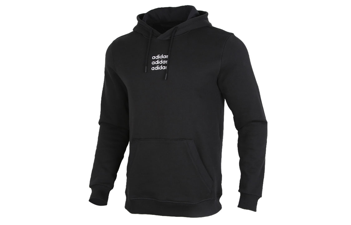 adidas C+ Hoodie Black - Casual Pullover with Logo Print GJ8936