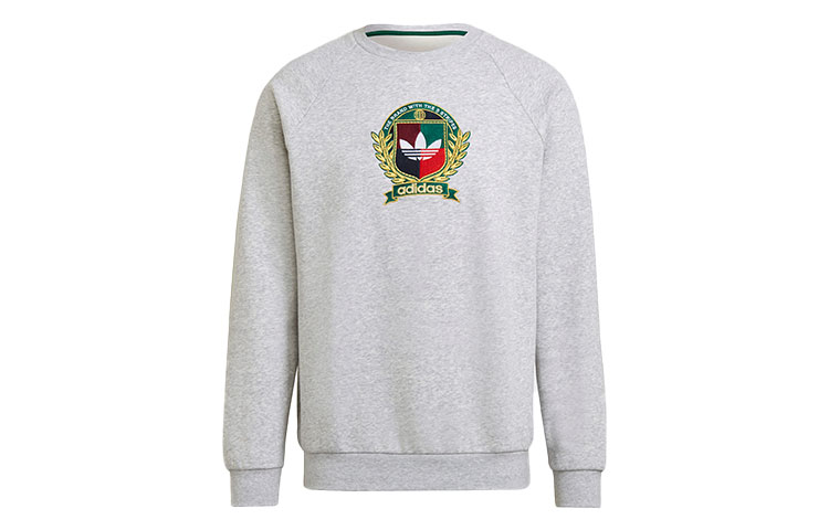 adidas C Crest Crew College Style Warm Gray Sweatshirt Back-to-School Edition H32147