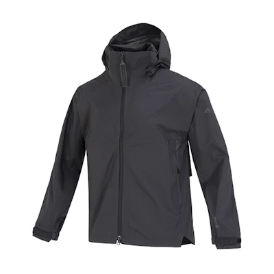 adidas C MYSHELTER RRL Striped Logo Zip Detachable Hood Jacket Unisex Black HG6039