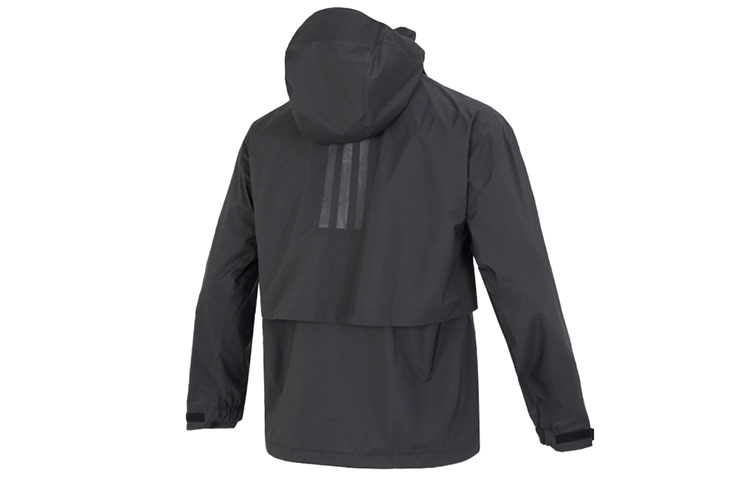 Lookbook adidas C MYSHELTER RRL Striped Logo Zip Detachable Hood Jacket Unisex Black HG6039