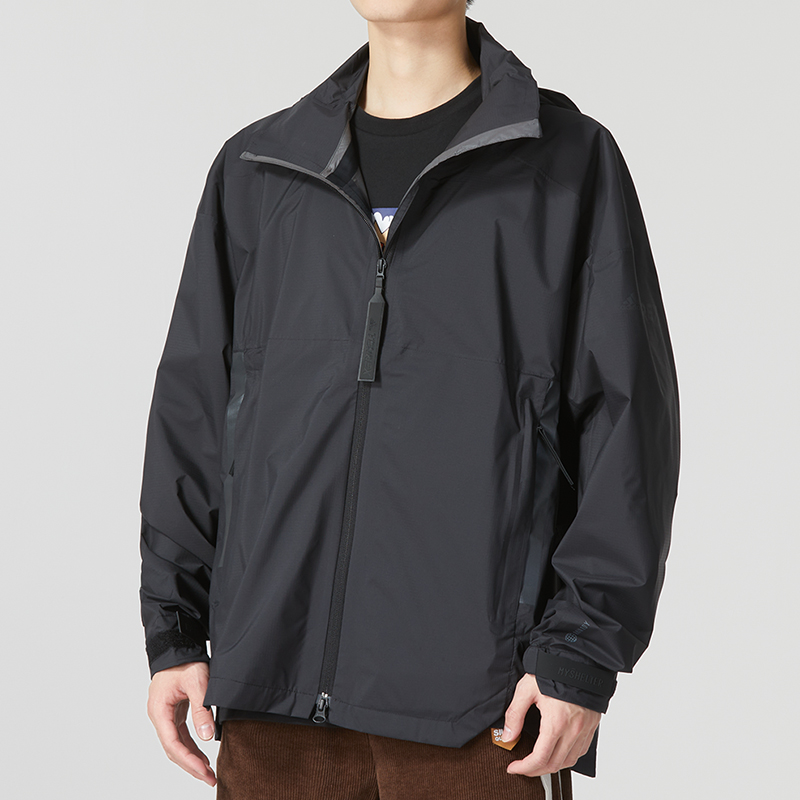 Shop adidas C MYSHELTER RRL Striped Logo Zip Detachable Hood Jacket Unisex Black HG6039