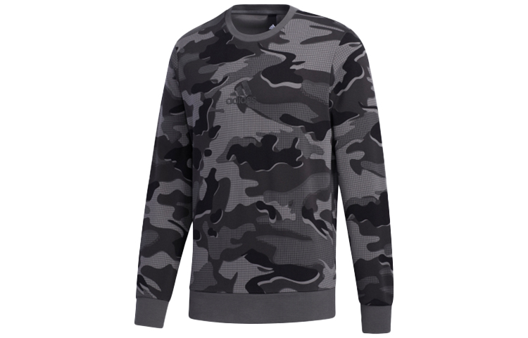 adidas Camo Crewneck Pullover Long-Sleeve Sweatshirt GM4471
