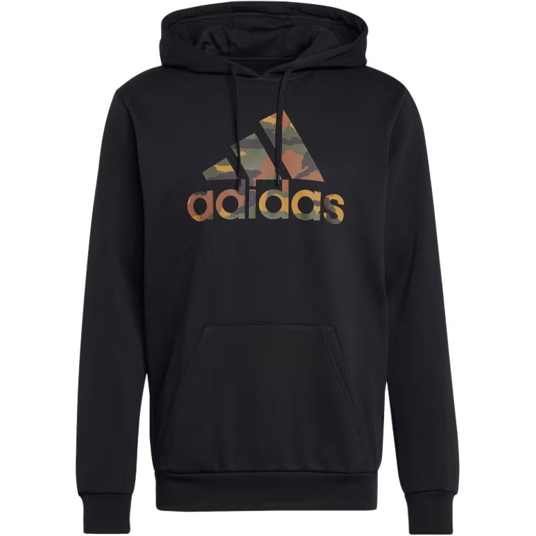 adidas Camo Graphic Hoodie Adjustable Hood Black IW2678