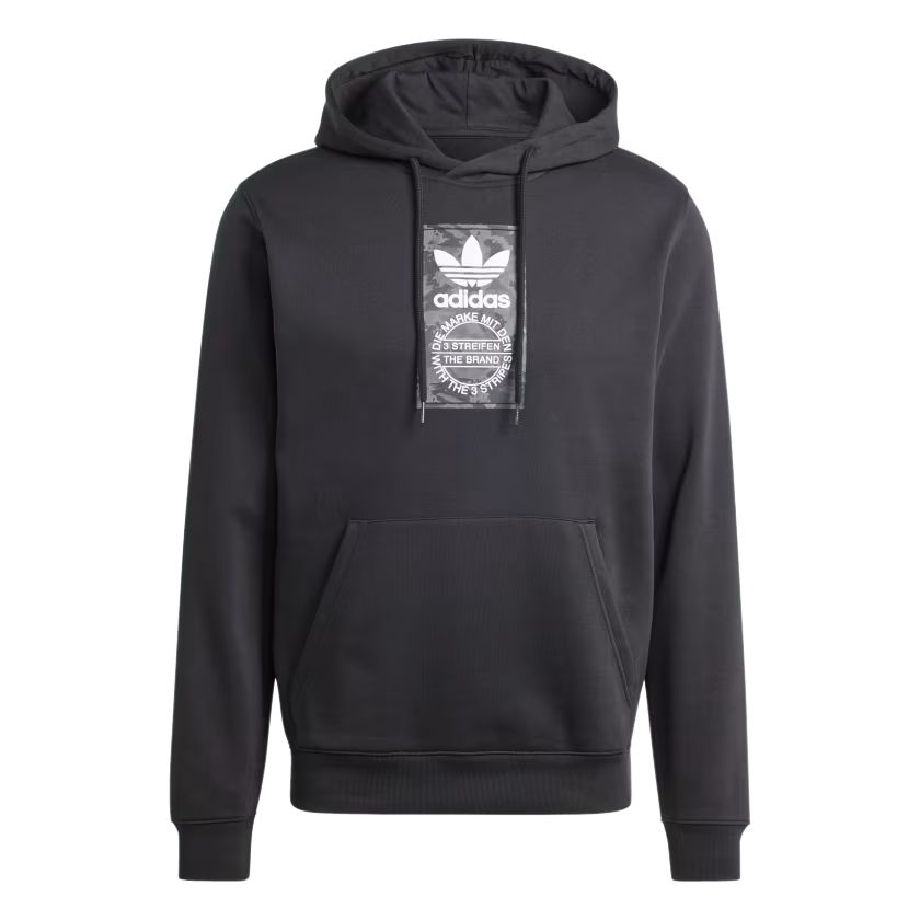 adidas Camo Lab Hooded Sweatshirt Black - Comfortable Casual Sportswear IZ2513