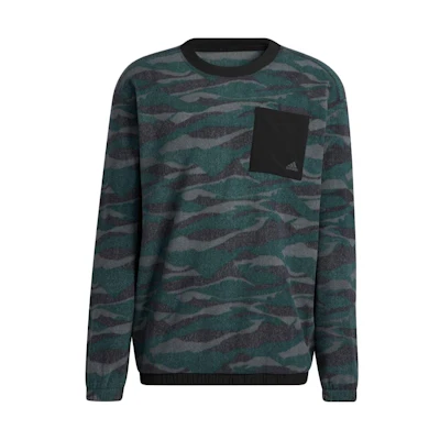 adidas Camo Logo Crewneck Sweatshirt Japan Edition - Dark Green HF6523-JAPAN