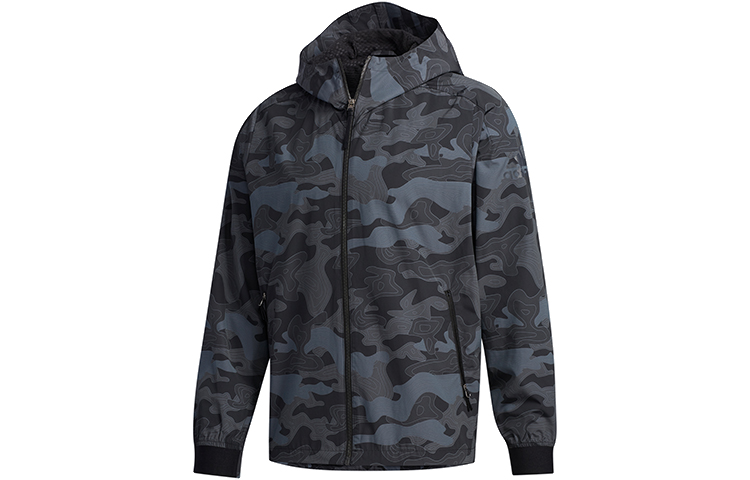 adidas Camo Print Sports Jacket - Black FM9371