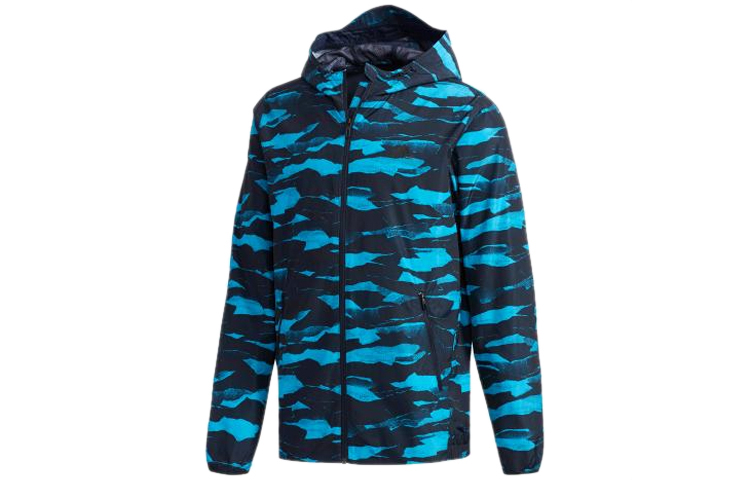 adidas Camo Windbreaker Jacket - Legend Ink Blue DW4656