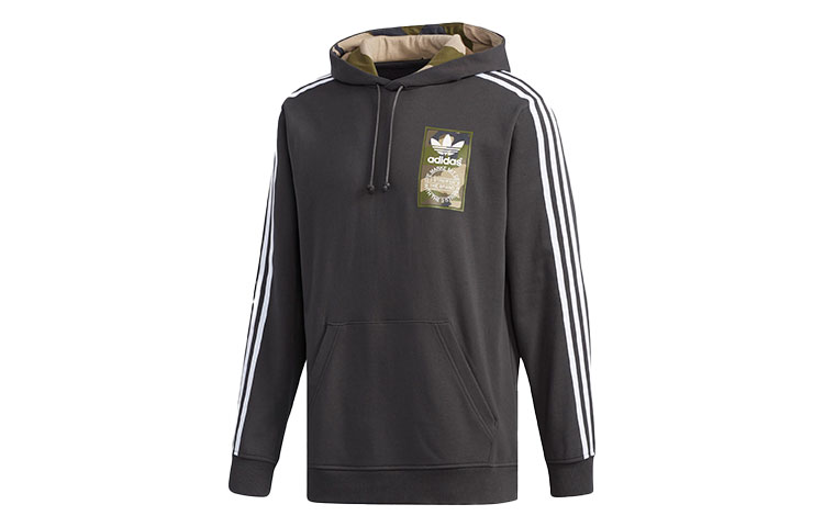 adidas Camouflage Logo Black Pullover Hoodie DX4214