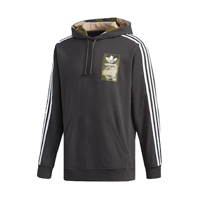adidas Camouflage Logo Black Pullover Hoodie DX4214