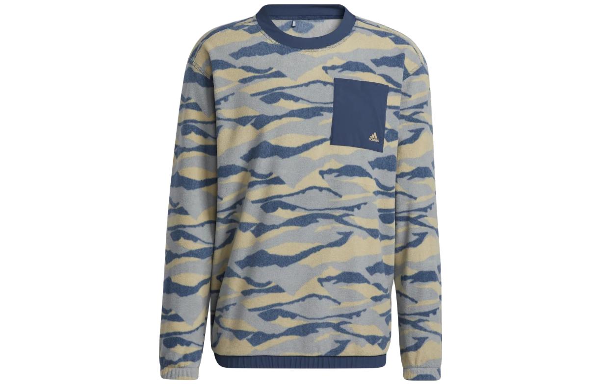 adidas Camouflage Logo Print Crewneck Long Sleeve Sweatshirt Multicolor HF6525