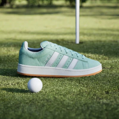 阿迪达斯 Campus 00s 无钉高尔夫鞋 薄荷绿/云白/胶棕 JQ6805 Lookbook 阿迪达斯 Campus 00s 无钉高尔夫鞋 薄荷绿/云白/胶棕 JQ6805