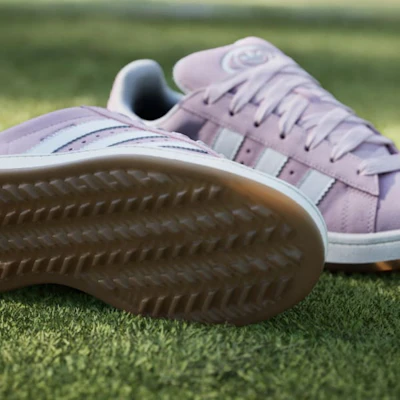 adidas Campus 00s Spikeless Golf Clear Pink/Cloud White/Off White Kasut Golf JR1455 1