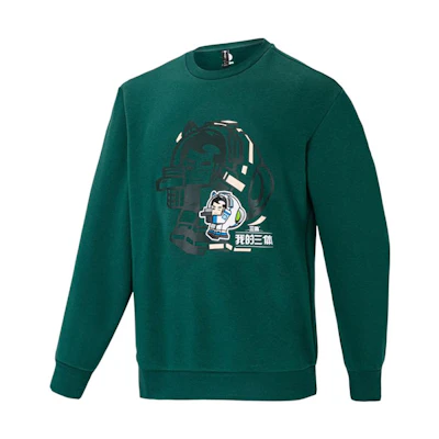 adidas Cartoon Graphic Crewneck Sweatshirt Green Unisex IB8895