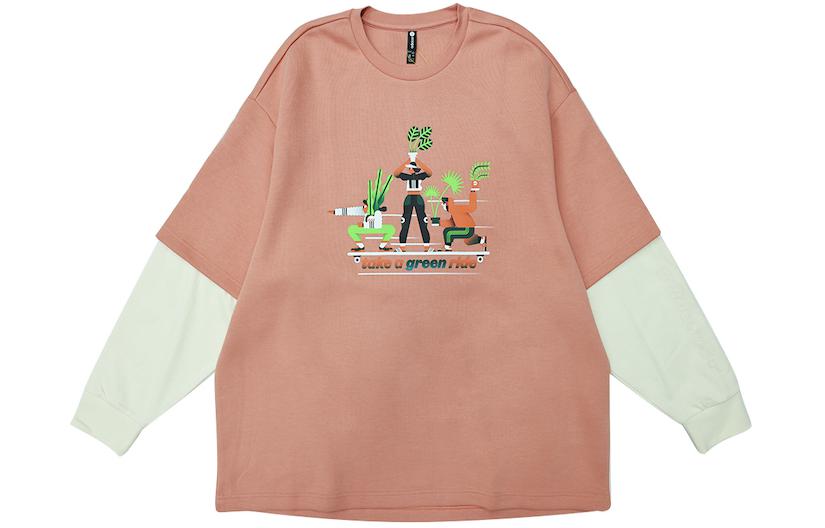 adidas Cartoon Print 2-in-1 Graphic Pullover Sweatshirt Orange Unisex IS2794