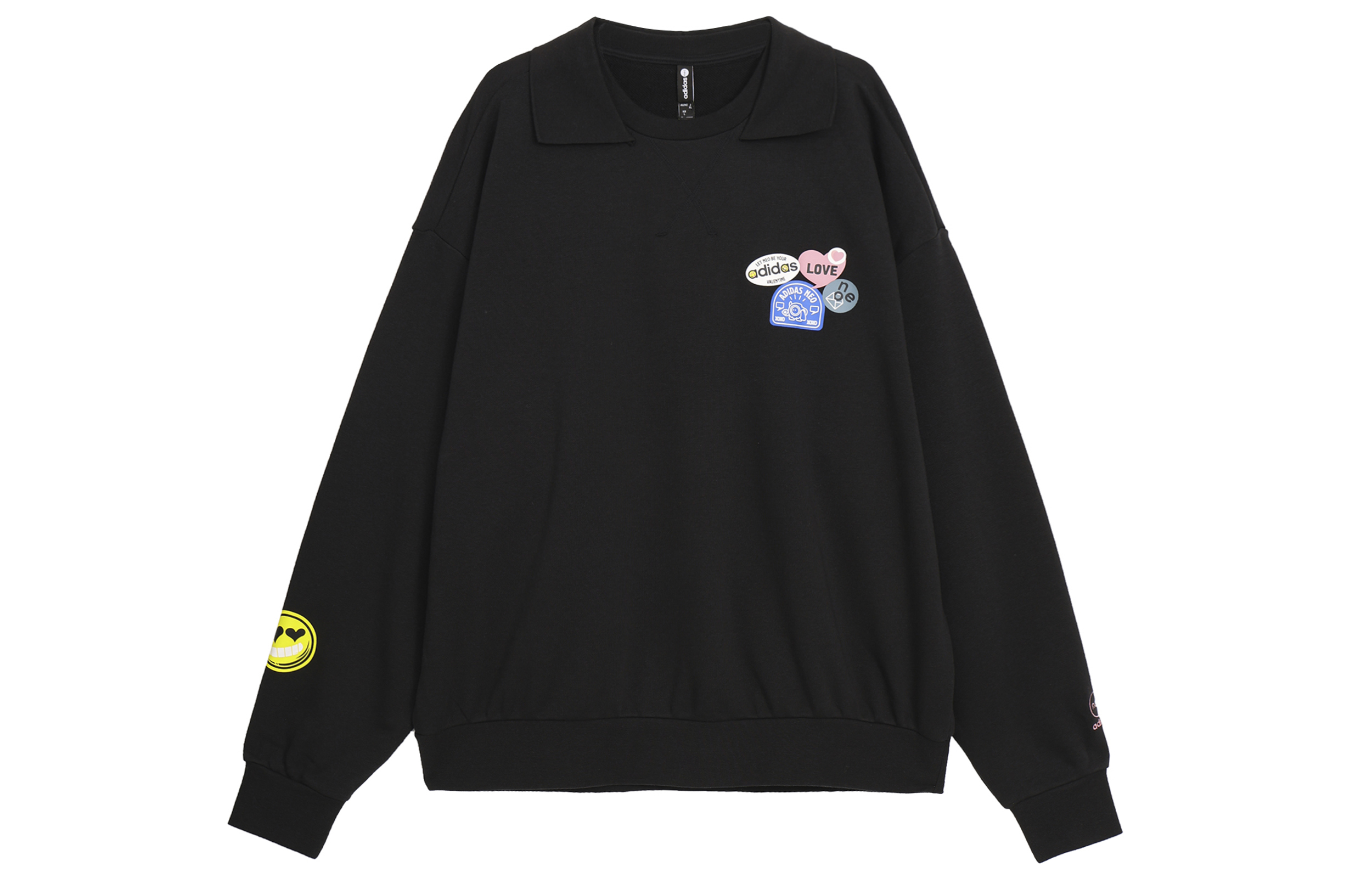adidas Cartoon Print Pullover Sweatshirt Black IK6015
