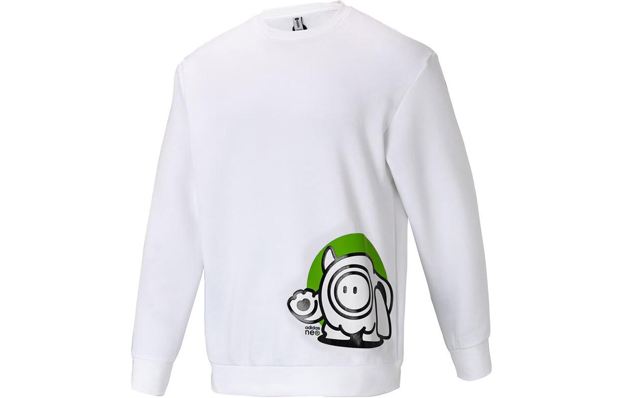 adidas Casual Cartoon Pullover Sweatshirt White Unisex IB8899