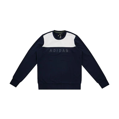adidas Casual Crewneck Long Sleeve Sweatshirt - Navy Blue DM5253