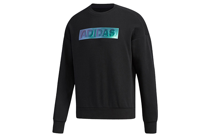adidas Casual Crewneck Pullover Knit Sweatshirt Black FM9426