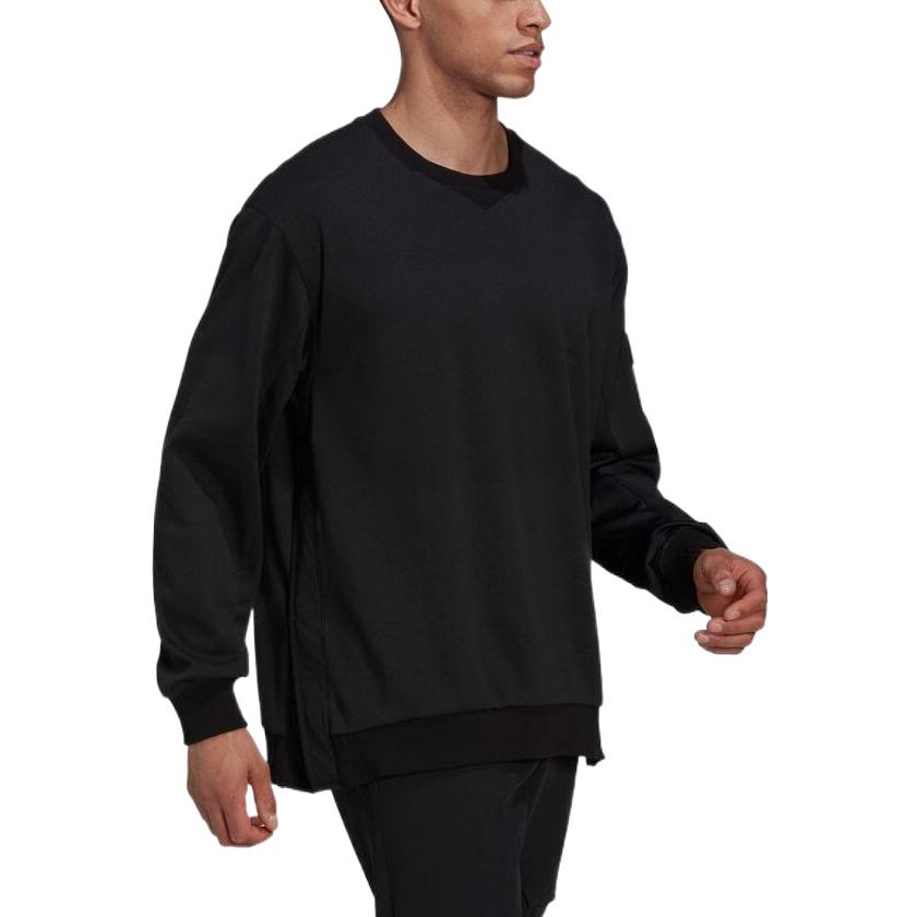 Shop adidas 休閒圓領套頭衫運動長袖上衣 HH8114