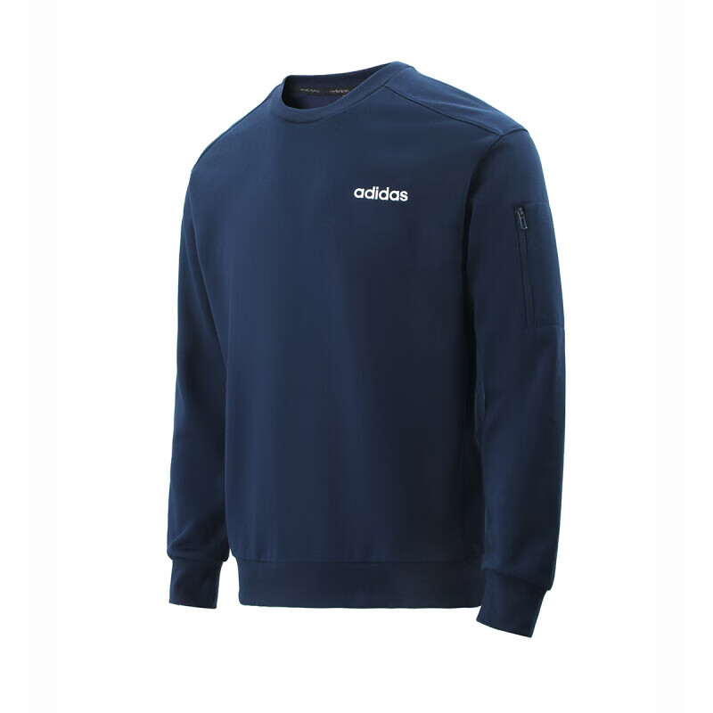adidas Casual Crewneck Pullover Sweatshirt Navy Blue JI5861